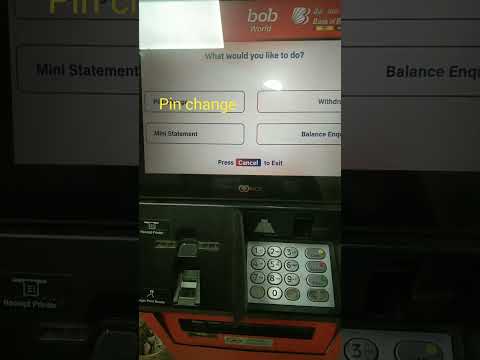 How to change pin number in bank of baroda atm machine..