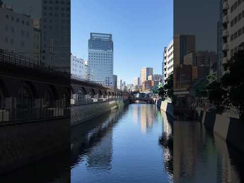 View of the Kanda River from Manseibashi Bridge #tokyo #akihabara #japan #shorts