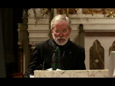 Former Sinn Fèin president Gerry Adams speaks at Shane MacGowan’s funeral