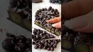 Easy Healthy Dessert: Blueberry Chocolate Bark🤩 #healthydessert #easydessert #healthyrecipe