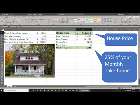 Use the Excel PV Function to Determine How Much House Can You Buy Based on Monthly Income