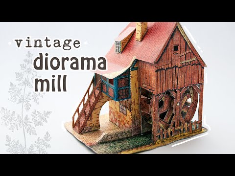 Vintage Old Mill House Diorama (vintage)