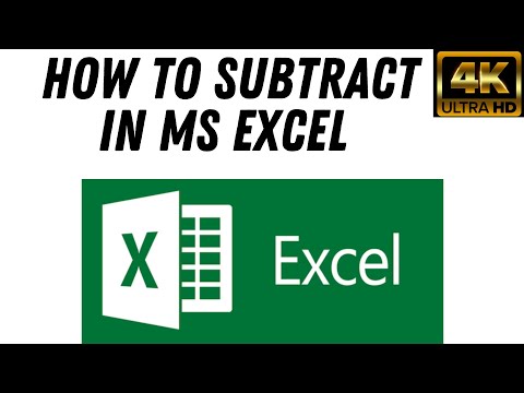 How To Subtract In Excel