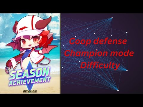 Guardian tales Seasonal 3 achievement clear coop defense champion difficulty.