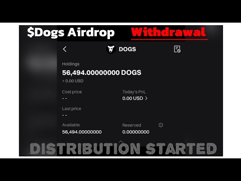 $Dogs Airdrop withdrawal: Distribution started on Bitget #dogsairdrop #bitget #binance