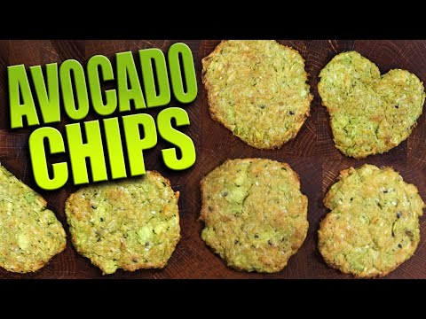 AVOCADO PARMESAN CRISPS CHIPS -Healthy Alternative Snack & EASY to Bake! (Low-Carb & Keto Friendly)