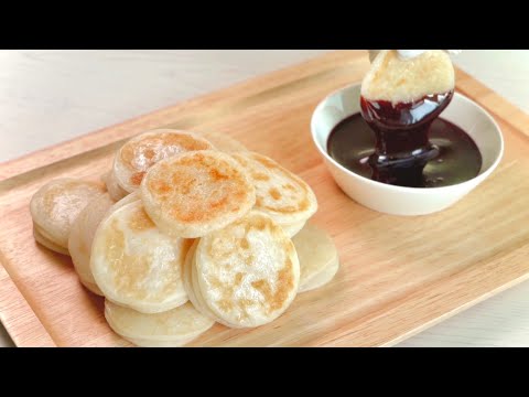 Sweet and Chewy Snack :: Rice Cake and Chocolate Sauce Recipe