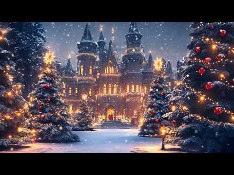 Medieval Castle Decorated With Christmas Lights | Celtic Music Brings A Sense Of Peace & Relaxation