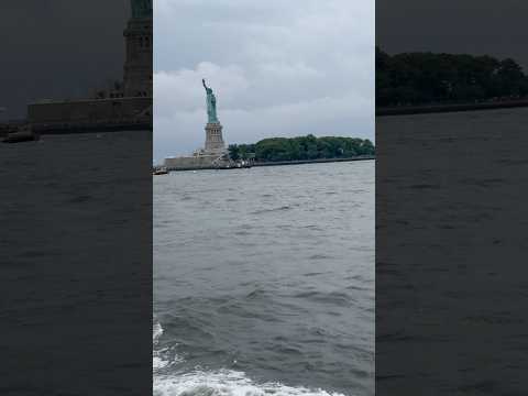 Approaching the Statue of Liberty by ferry from Manhattan, New York! #nyc #travel #statueofliberty