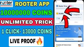 Rooter App Unlimited Trick | Rooter Coin Hack | Rooter Unlimited Trick | Rooter App Free Fire