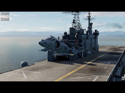 AV-8B Harrier II Landing to LHD ship 【DCS: AV-8B RAZBAM/4K video】