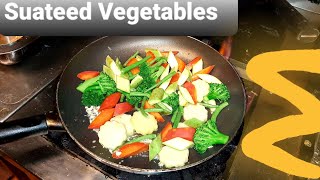 How to cut sauteed vegetables as a side dish #68