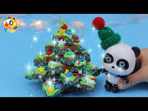 クリスマスツリーを作ってみよう❤トイバス（ToyBus) キッズ おもちゃアニメ