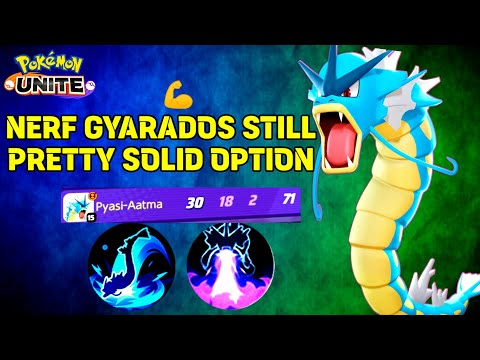 Gyarados Full Gameplay After Nerf 🔥|| Pokemon unite