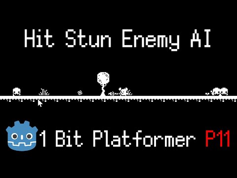 Enemy Hit Stun Behavior Action ~ 1 Bit Projectile Platformer Part 11 ~ Godot 4.3