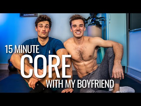 15 minute CORE WORKOUT with my boyfriend! | PRIDEFIT