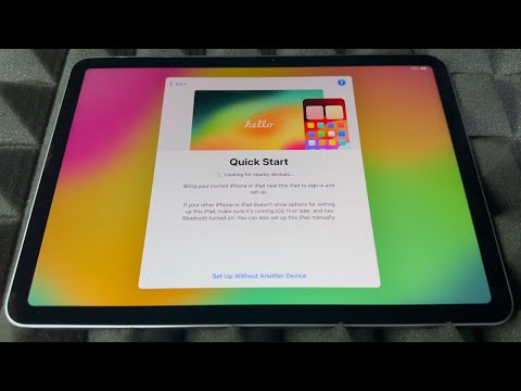 New iPad Air 2024 Set Up without Quick Start