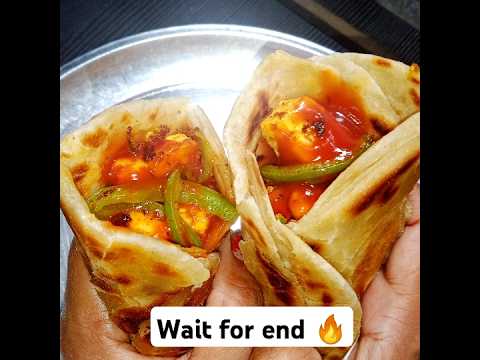 Paneer kathi roll😋shorts #shortsfeed #trending#viralshorts #cooking #bloggerswanted #food#comedyvine