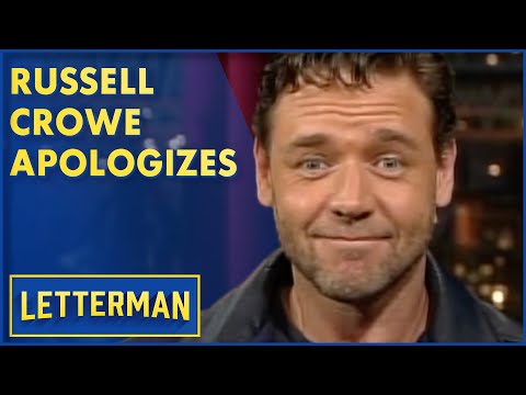 Russell Crowe Apologizes For His Phone Incident | David Letterman