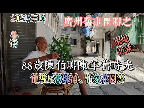 88岁的陈伯聊陈年旧时光 龙导尾的漱珠涌，伍家花园等