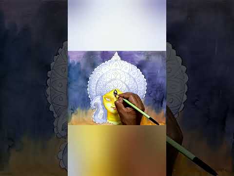 Durga maa face drawing/#artwithartistmiltondanda /#youtubeshorts/#Shorts