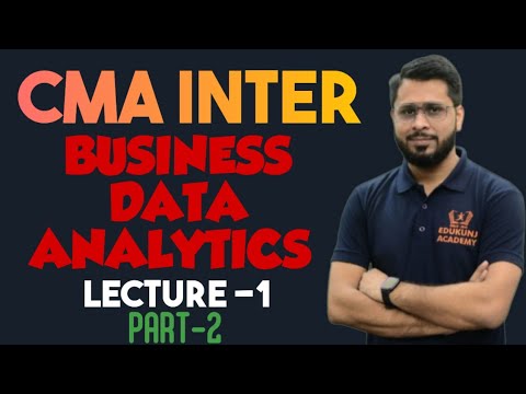 Introduction  Of BDA CLASS 1| Part 2 | CMA Inter |  Kunjay Sir | Edukunj Academy