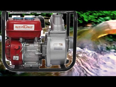 Neptune 6.5HP 196cc 4 Stroke water pumpo machine# Red Petrol Start Kerosene//Mt tech voice#