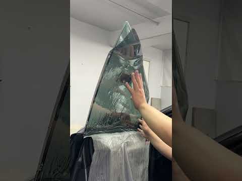 Model 3 getting lightly tinted! How to tint a frameless window ASMR