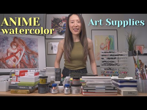 My Anime Watercolor Art Supplies