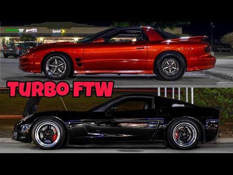 Procharged Vette vs Twin Turbo Mustang | GT500 vs Turbo Trans Am | Nitrous LS Fox vs F1X Camaro