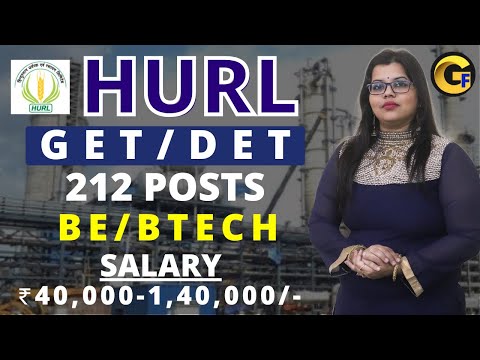 HURL RECRUITMENT 2024 || GET/DET || 212 POSTS || BE/BTECH || ₹ 40,000 -1,40,000 || FRESHERS