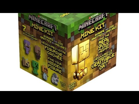 Minecraft mini dig set! (Can I get the super rare gold creeper?)