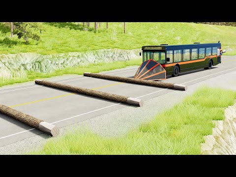 Mobil vs Fallen Tree #14 - BeamNG Drive