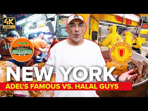 New York BEST HALAL Street Food | The Halal Guys vs. Adel's Famous Food Truck | NYC Top Things To Do