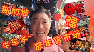 牛车水~逛年货市场啦... Singapore Chinatown Lunar New Year Night Market, Let's Go......