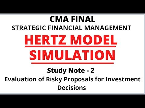 Hertz Model | Simulation | Evaluation of Risky proposals for Investment Decisions | SFM | CMA FINAL