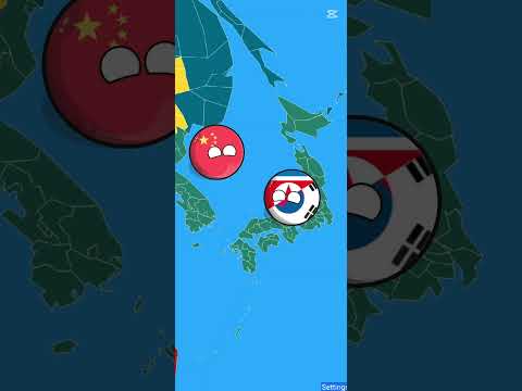 North and South Korea got mad. #shorts#countryballs#supportme#subscribe