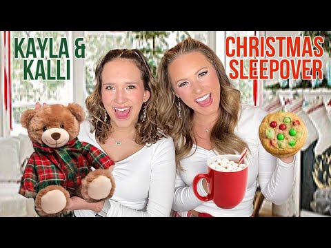 KAYLA & KALLI CHRISTMAS SLEEPOVER PARTY 2024 ❤️🍿💚