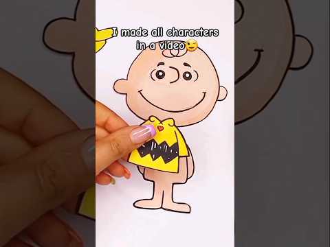 Charlie paper doll #papercraft #diyideas #satisfying #shorts #viralshorts #charliebrown #music #diy