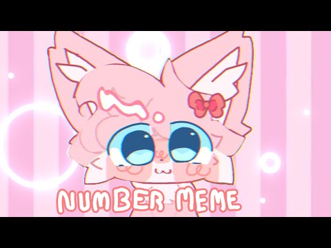 ❤Number meme animation❤ (pinky)from my famliy🐱