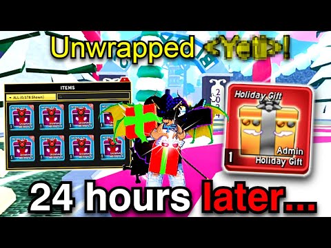 I Opened Blox Fruits Christmas Presents For 24 HOURS In NEW Event!