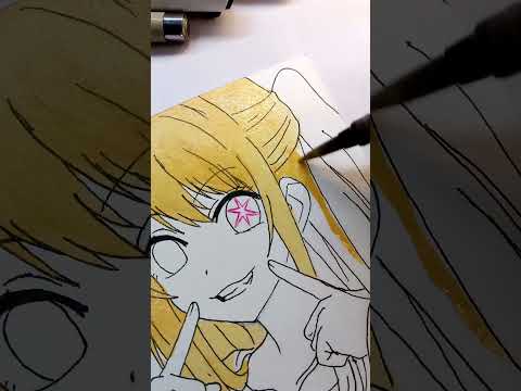 Ruby hoshino drawing full coloring process | Oshinoko #drawing #anime