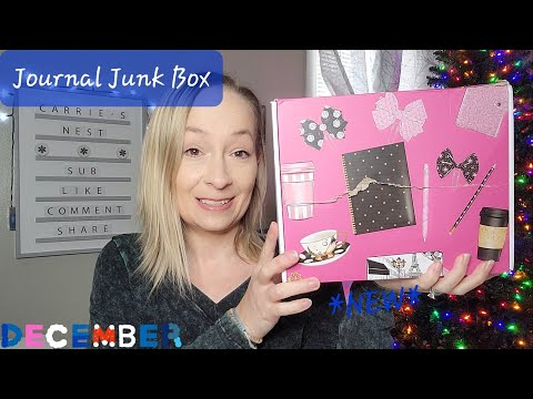 ☆NEW☆ Journal Junk Box Unboxing for December 2021 • 15% Discount code #journaljunkbox #dgjournalco