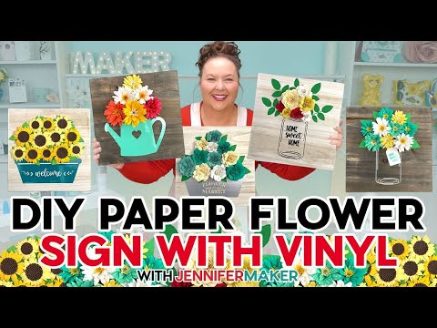 Easy DIY Home Decor: Paper Flower Wall Hangings | Apply Vinyl Decals