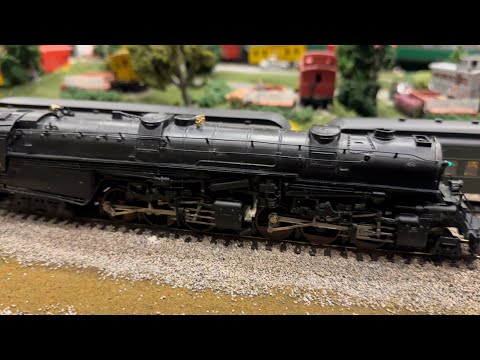 Norfolk & Western 1218 Class A Locomotive Pulls Long Coal Train with 2156 Mallet Pusher