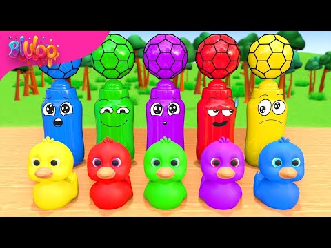 Color Baby Bottle Song | 5 Little Ducks Nursery Rhymes | BluLoo Nursery Rhymes & Kids Songs