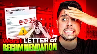 Worst Letter of Recommendation I have seen in 2024 - LOR Nightmare