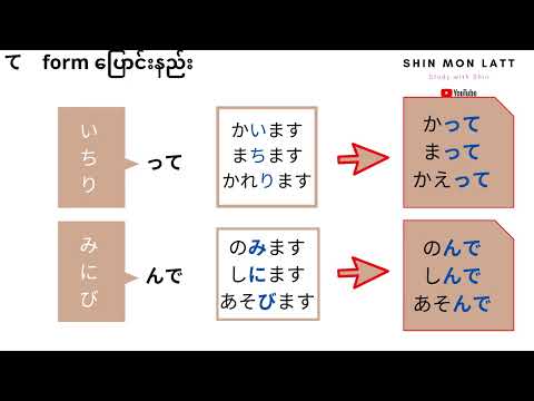 て　形 Te Form ‌ေပြာင်းနည်း [N5 Grammar]