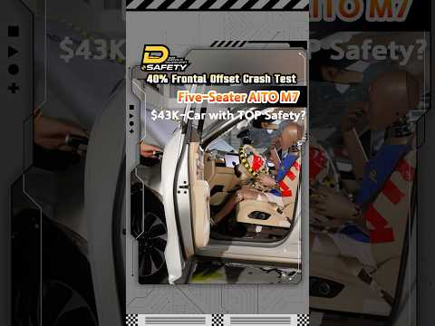 40% Frontal Offest Crash Test AITO M7 #crashtest #safetyfirst #crash #safetytest #aitom7