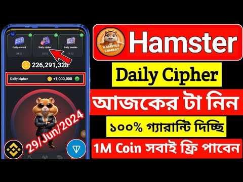 hamster kombat daily chiper । daily cipher in hamster । daily cipher hamster kombat । hamster kombat